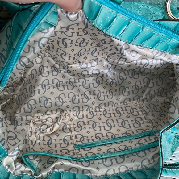 Rare Patent Guess Turquoise Shoulder Bag With Matching Wallet Set - Picture 14 of 17